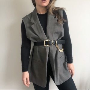 Vintage + Reworked Oversized Sleeveless Blazer